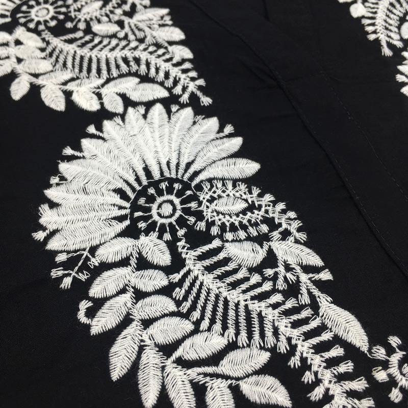 Moss Rose Embroidered Boho Top