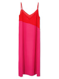 Red Magenta Maxi Beach Cover Up