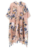Moss Rose Dusty Pink Garden Kimono