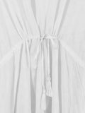 Jacquard Ruffle Kimono Beach Cover Up