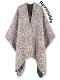 Reversible Pink Leopard Shawl Wrap
