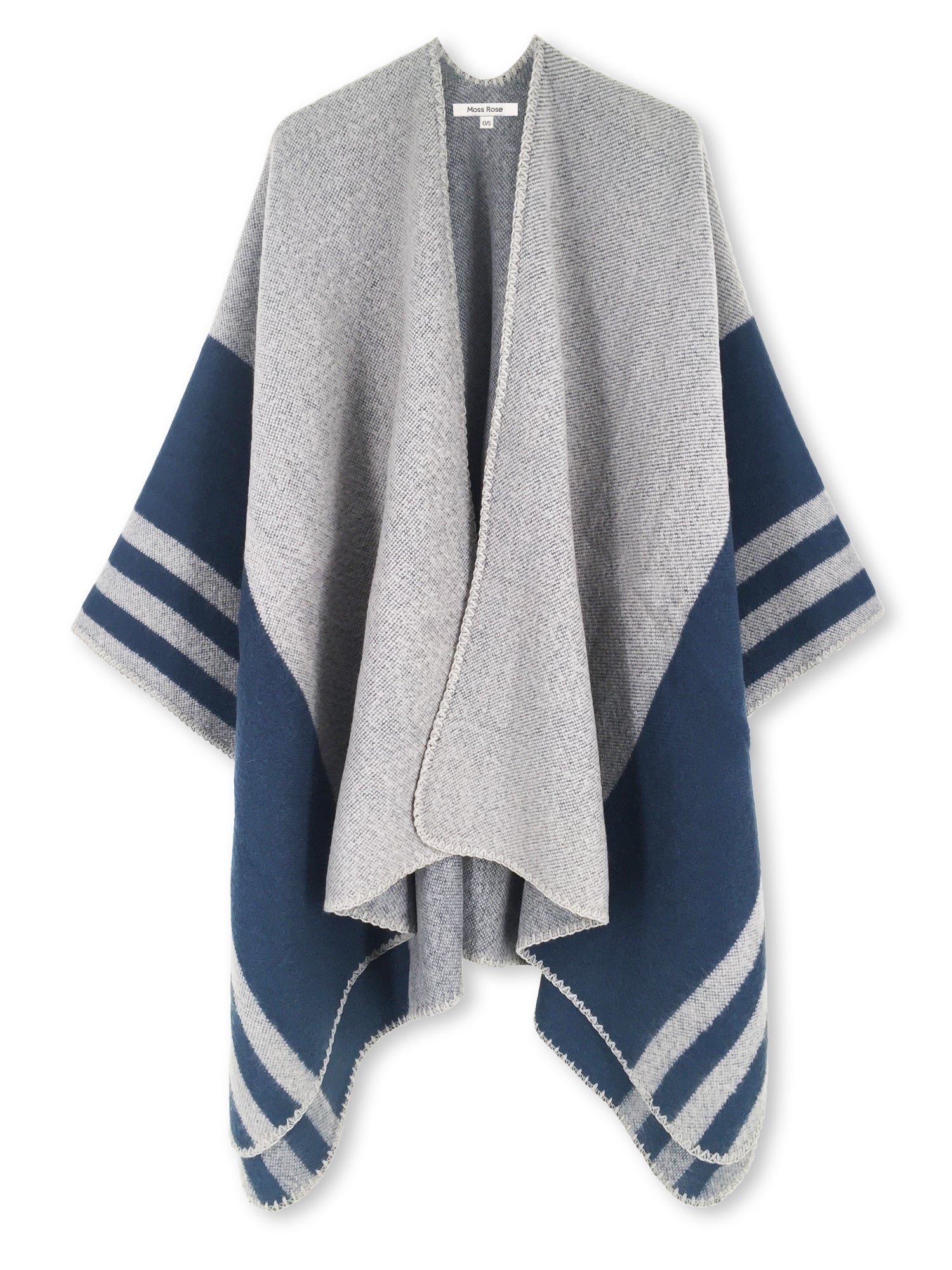 Neutral Striped Shawl Wrap