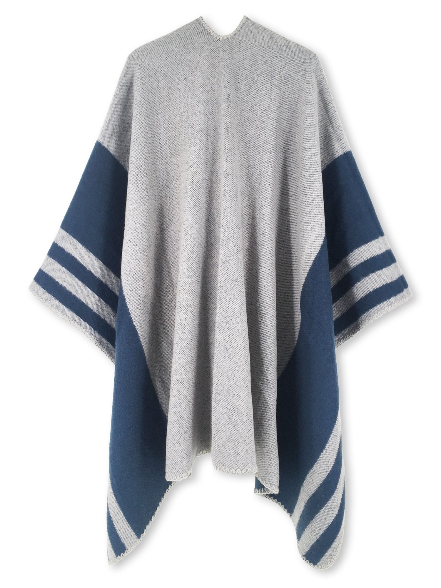 Neutral Striped Shawl Wrap