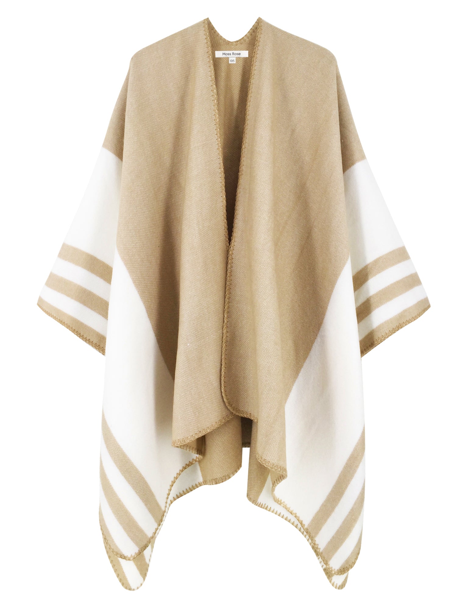 Neutral Striped Shawl Wrap