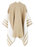 Neutral Striped Shawl Wrap