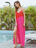 Moss Rose Maxi Cover Up Red Magenta