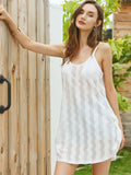 Moss Rose Drawstring Cover Up Dress
