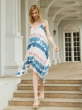 Sunfade Slip Dress Cobalt Blue and Pink
