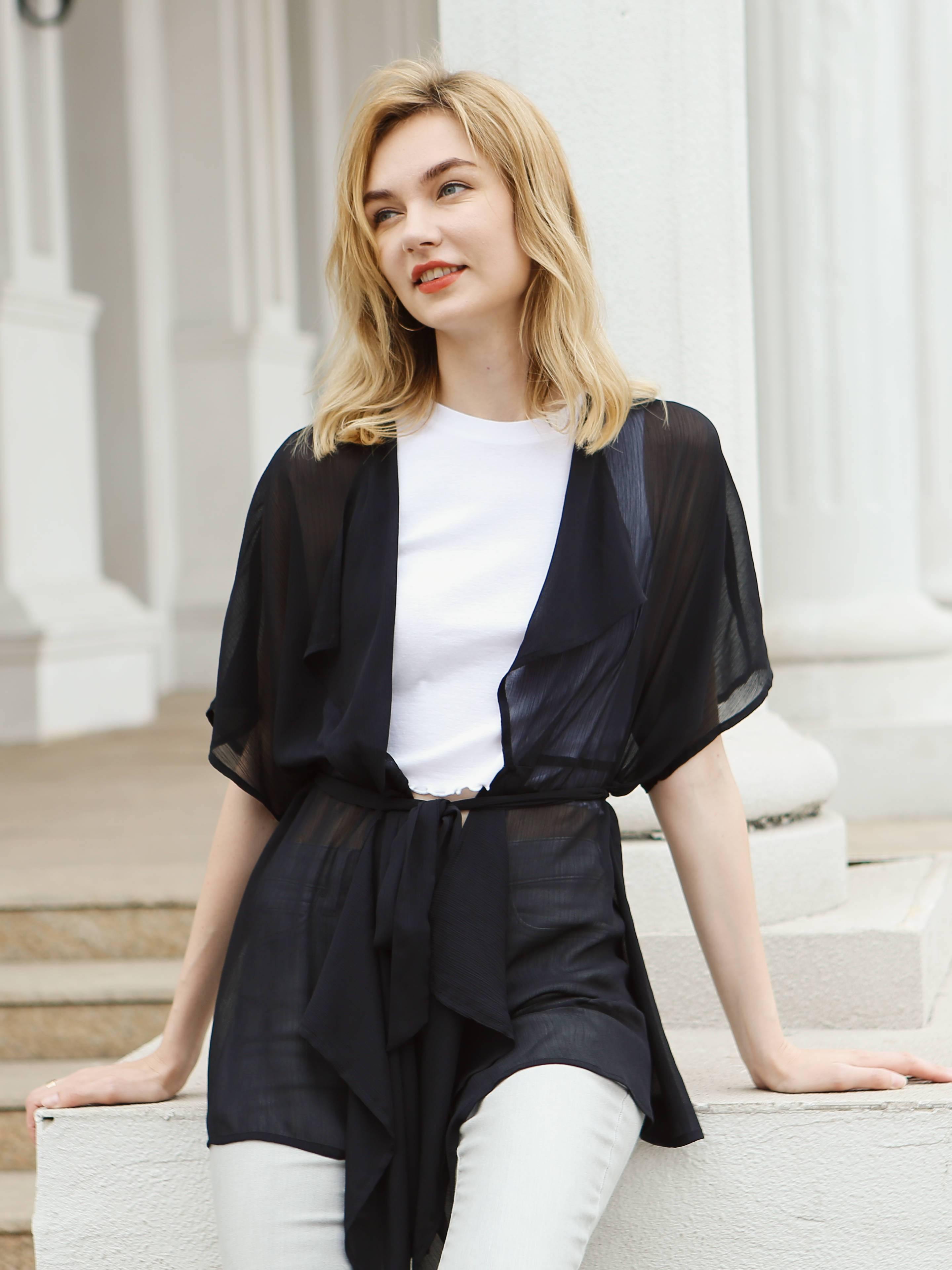Moss Rose Breezy Belt Duster