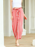 Eternal Vacation Red Striped Pants