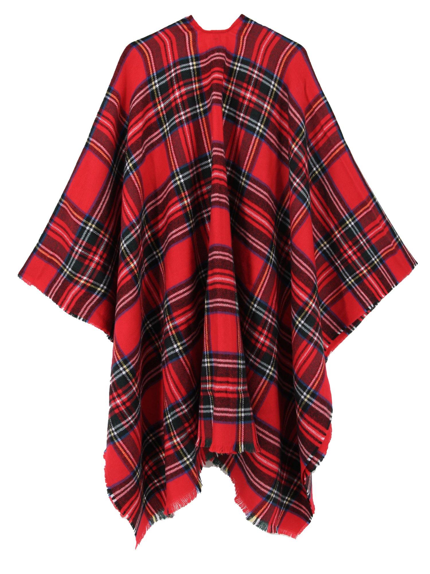 Scotch Plaid Poncho - Shopmossrose