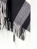 Black Check Poncho - Shopmossrose