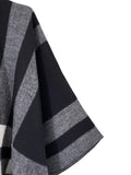 Black Check Poncho - Shopmossrose