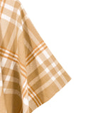 Camel And Cream Plaid Poncho - Shopmossrose