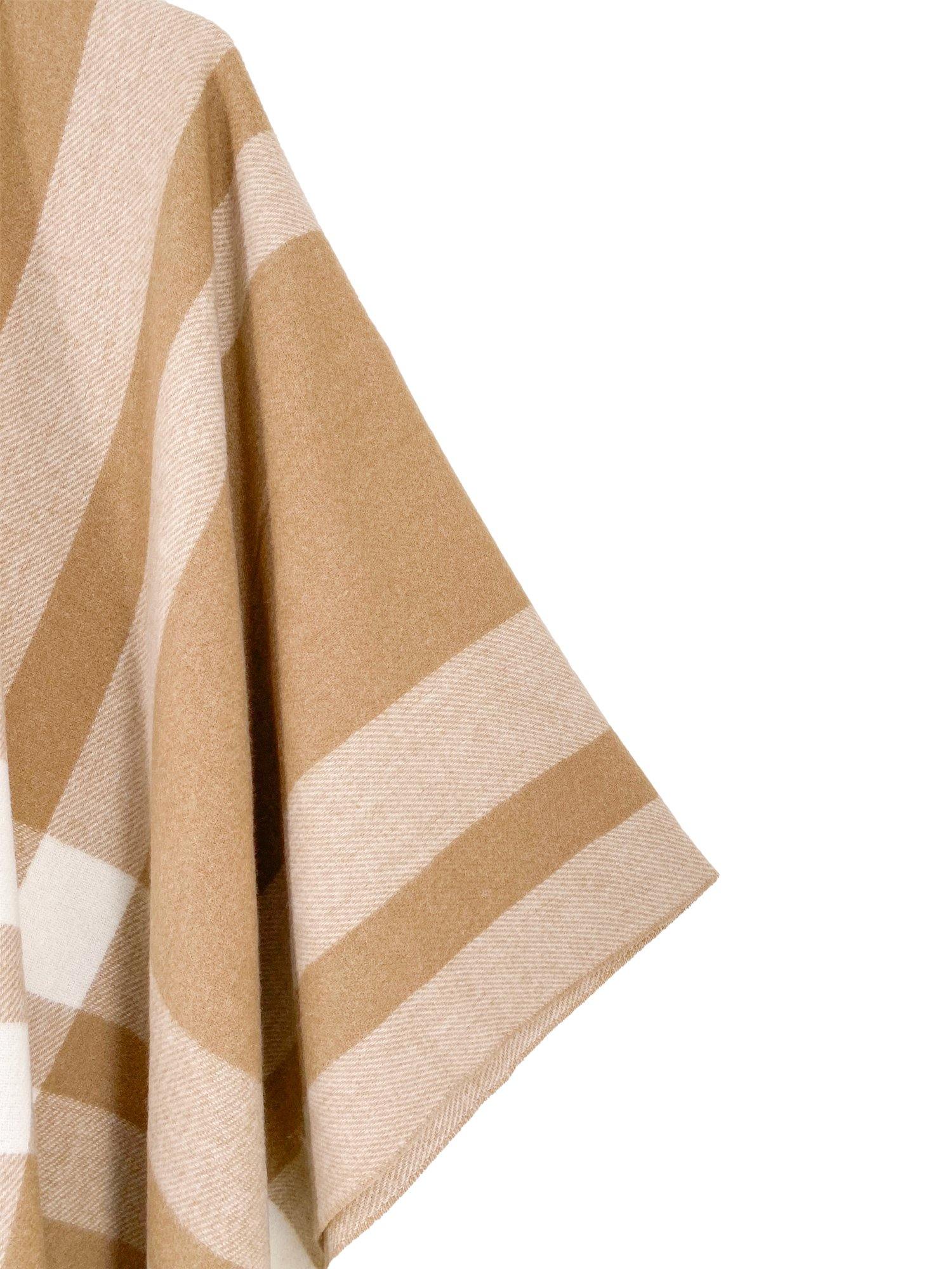 Camel Check Poncho - Shopmossrose