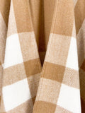 Camel Check Poncho - Shopmossrose
