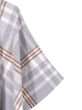 Cloudy Gray Plaid Poncho - Shopmossrose