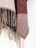 Maroon Triangle Travel Shawl Wrap