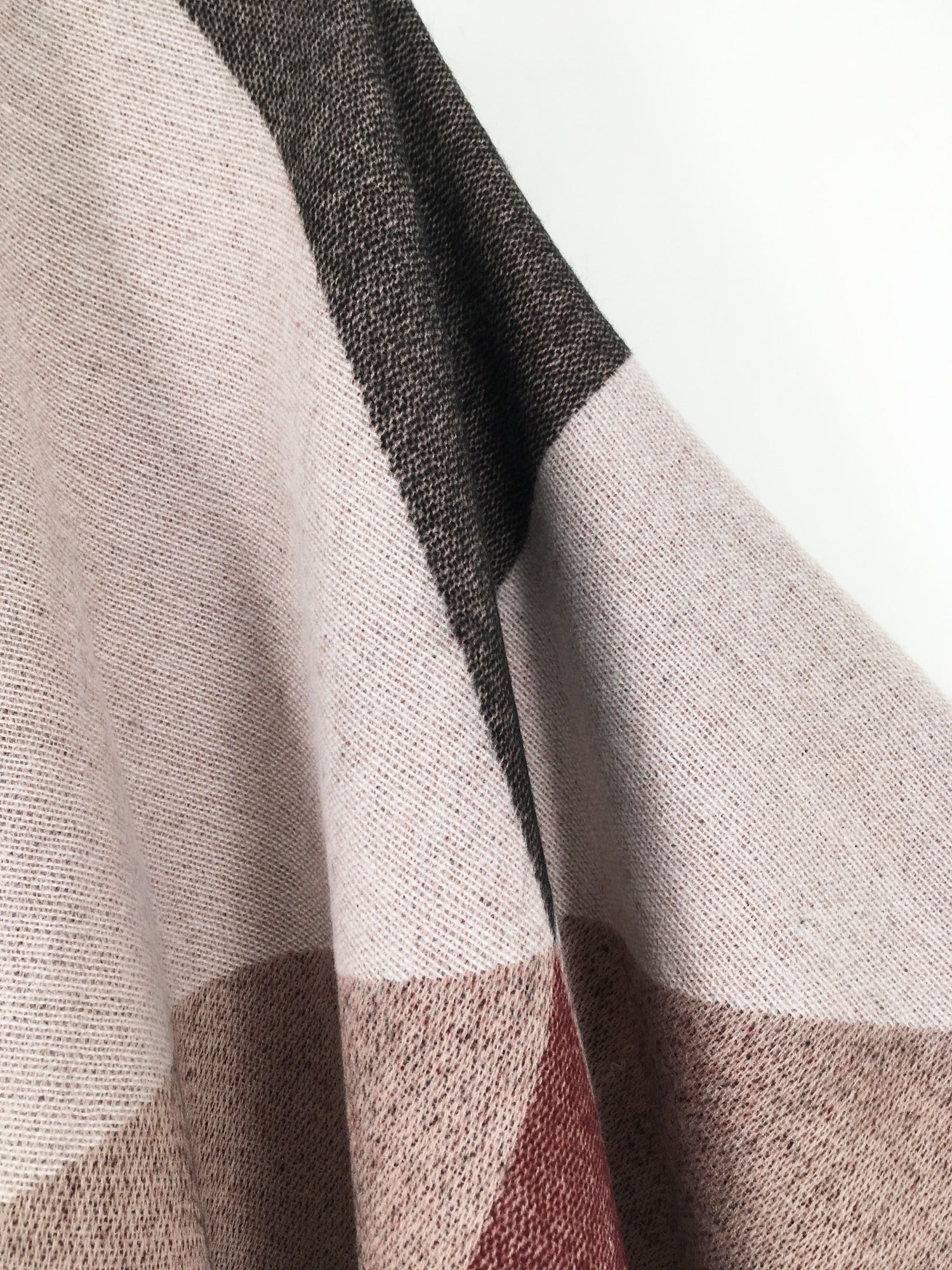Maroon Triangle Travel Shawl Wrap
