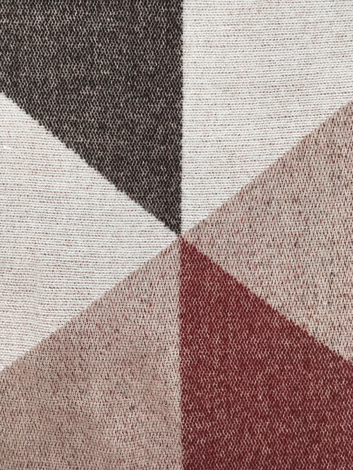 Maroon Triangle Travel Shawl Wrap
