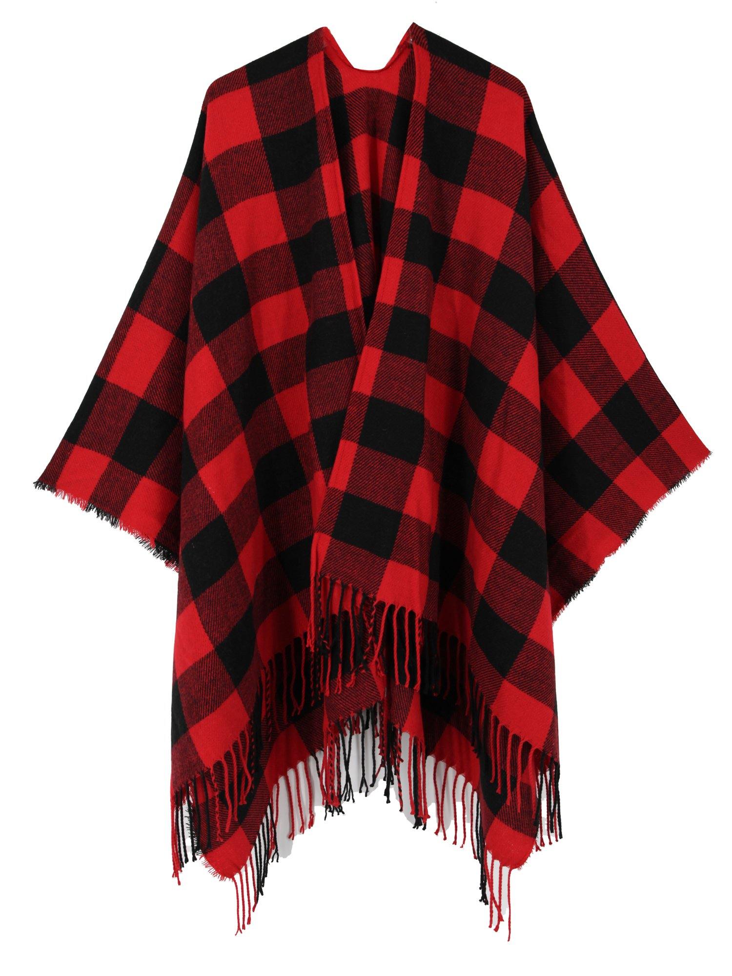 Buffalo Check Poncho - Shopmossrose