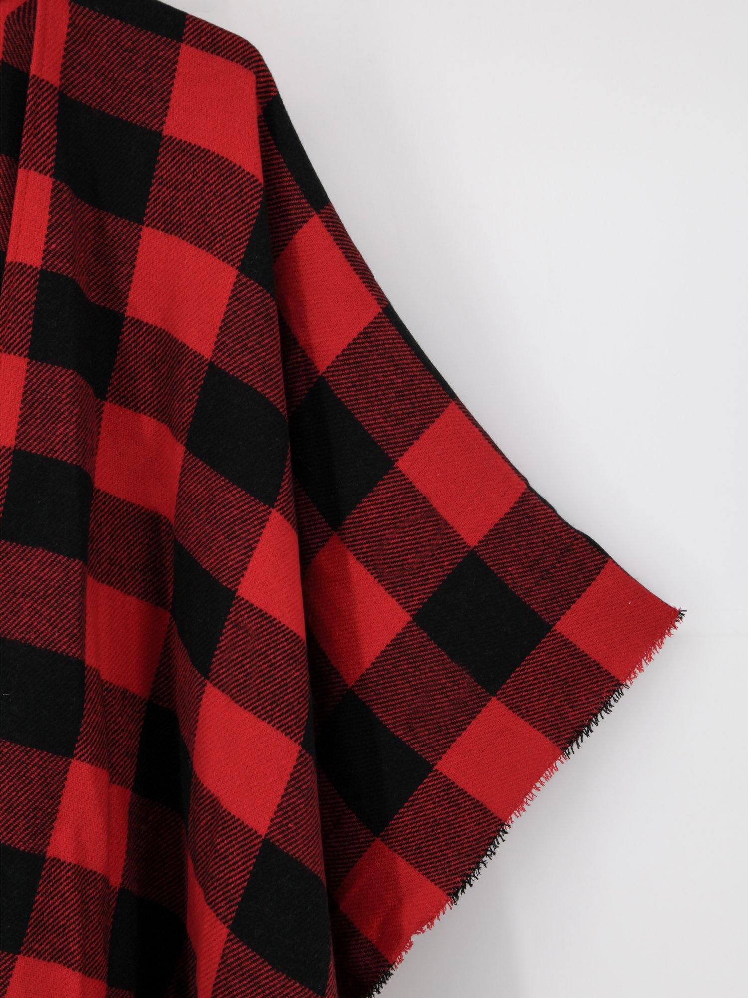 Buffalo Check Poncho - Shopmossrose