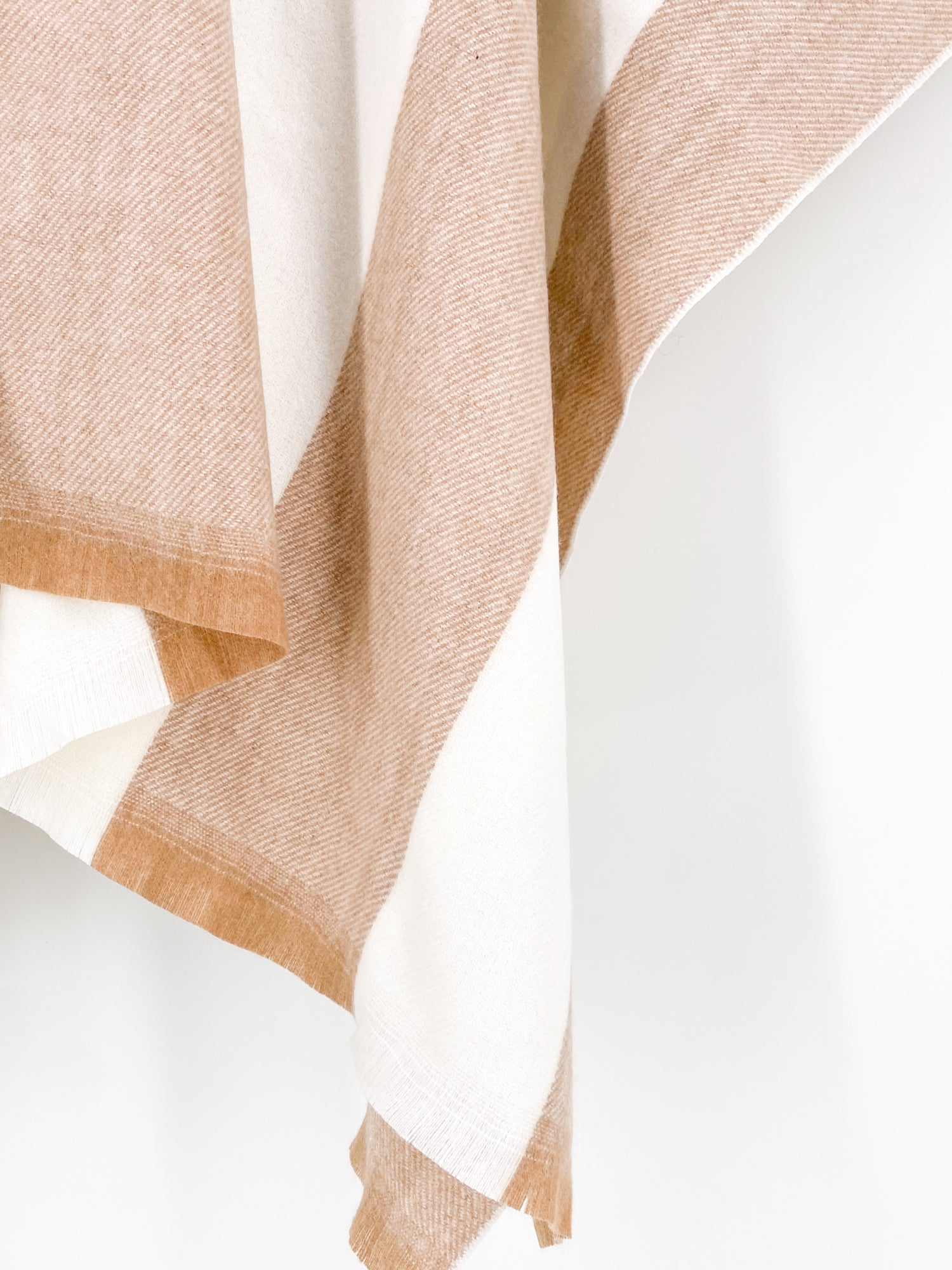 Taupe Striped Shawl Wrap