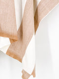 Taupe Striped Shawl Wrap