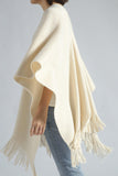 Studded Detail Fringe Knit Wrap - Shopmossrose