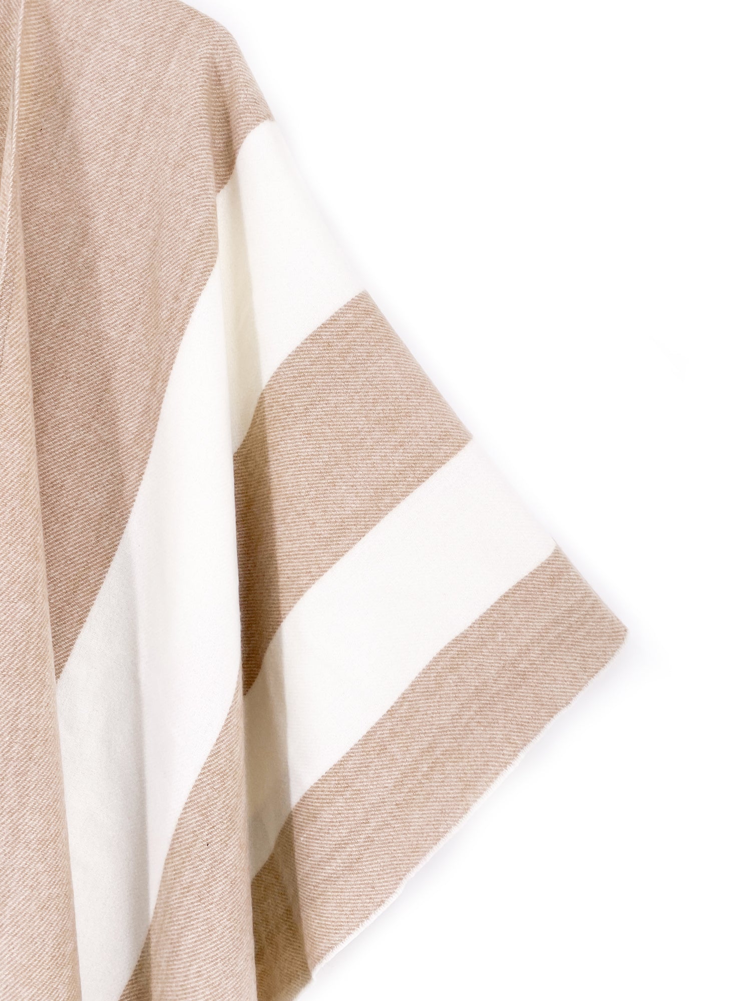 Taupe Striped Shawl Wrap