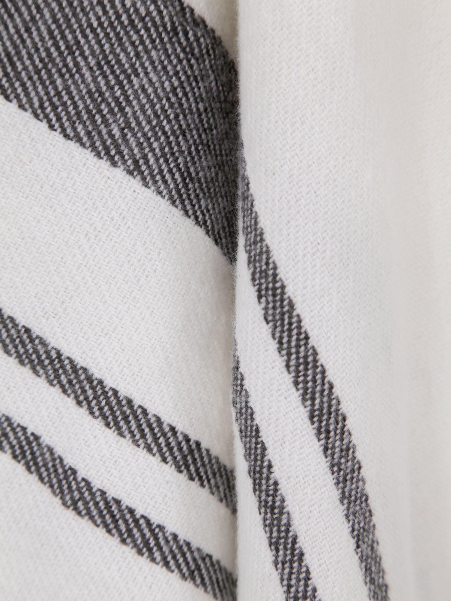 Stripe Fringe Poncho - Shopmossrose