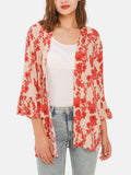 Beige Flora Duster - Shopmossrose