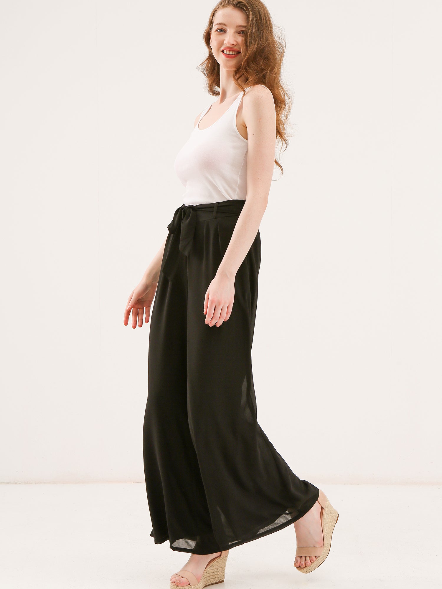 Tie Knot Wide Pants