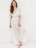Resort Vibe Crochet Top Cover Pants