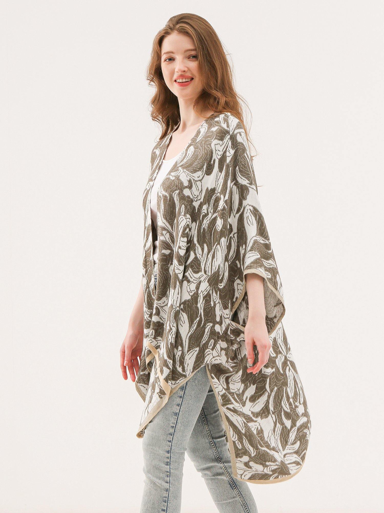 Floral Jacquard Shawl - Shopmossrose