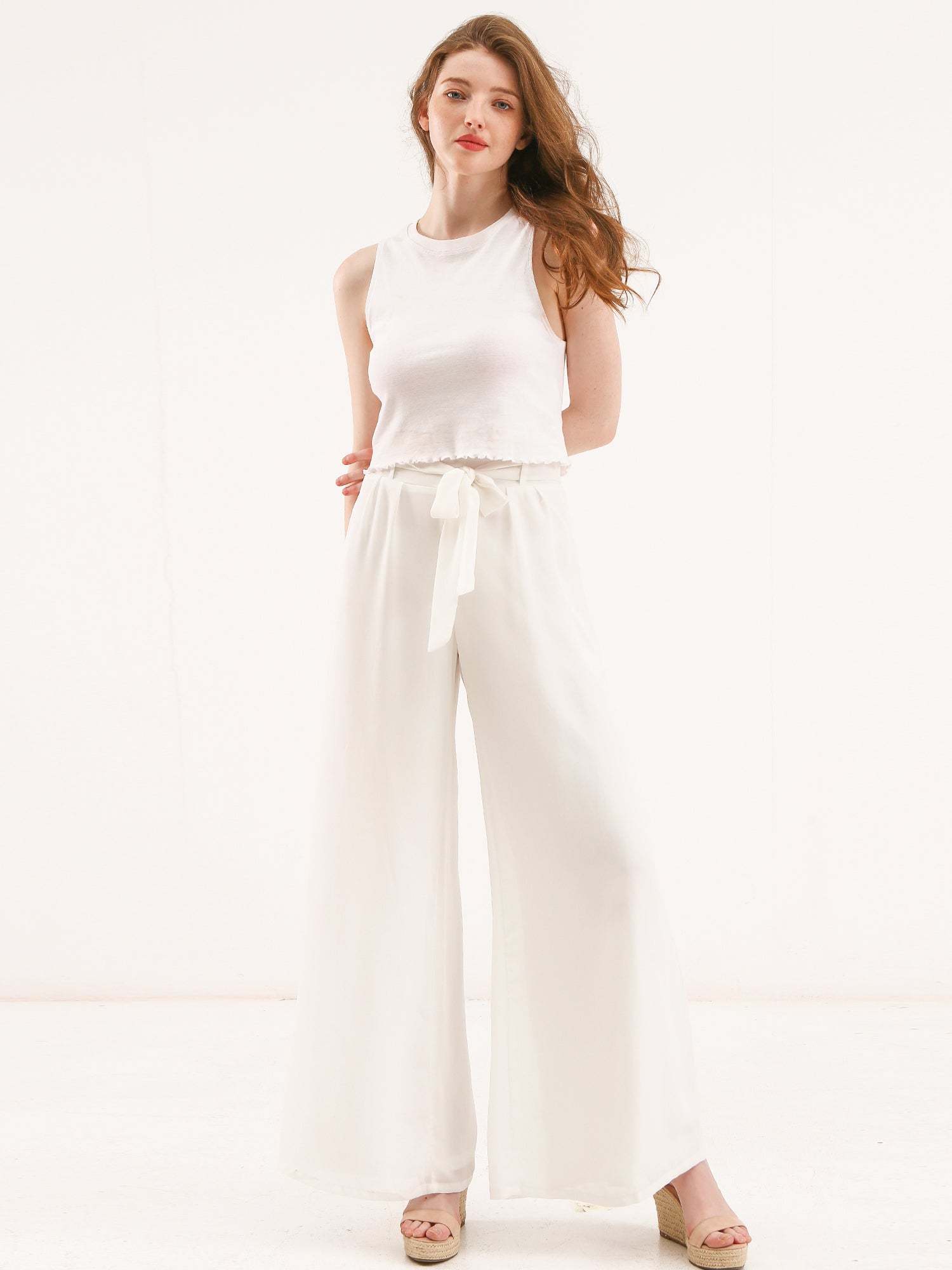 Tie Knot Wide Pants