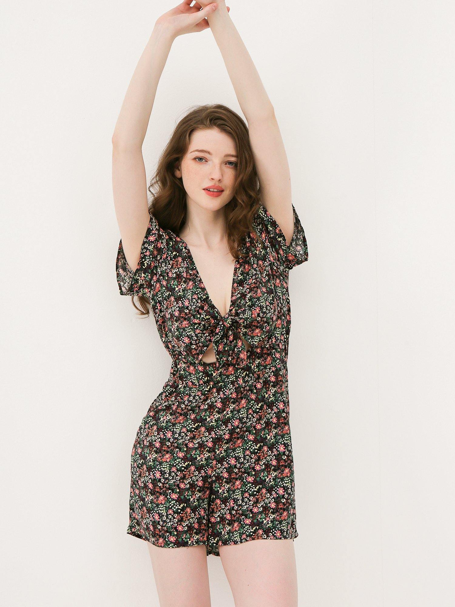 Floral Print Romper - Shopmossrose