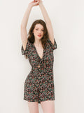 Floral Print Romper