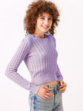 Waythefree V-Neck Cropped Pullover Sweater