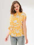 Botanic Printed Side Tie Top - Shopmossrose