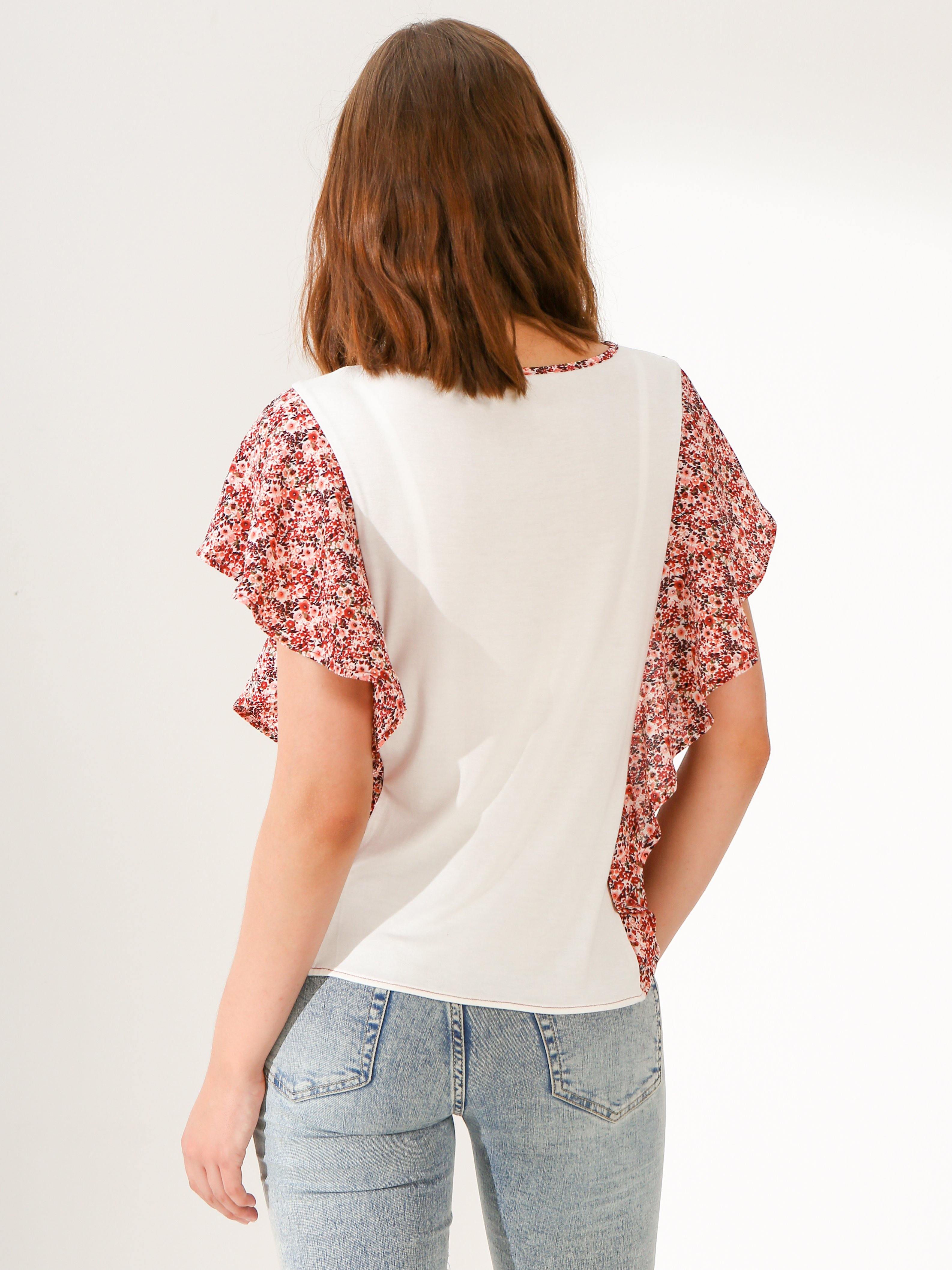 Botanic Garden Ruffle Sleeves Top - Shopmossrose