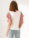 Botanic Garden Ruffle Sleeves Top - Shopmossrose