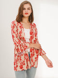 Beige Flora Duster - Shopmossrose
