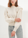 Waythefree Puffed Sleeve Cropped Sweater