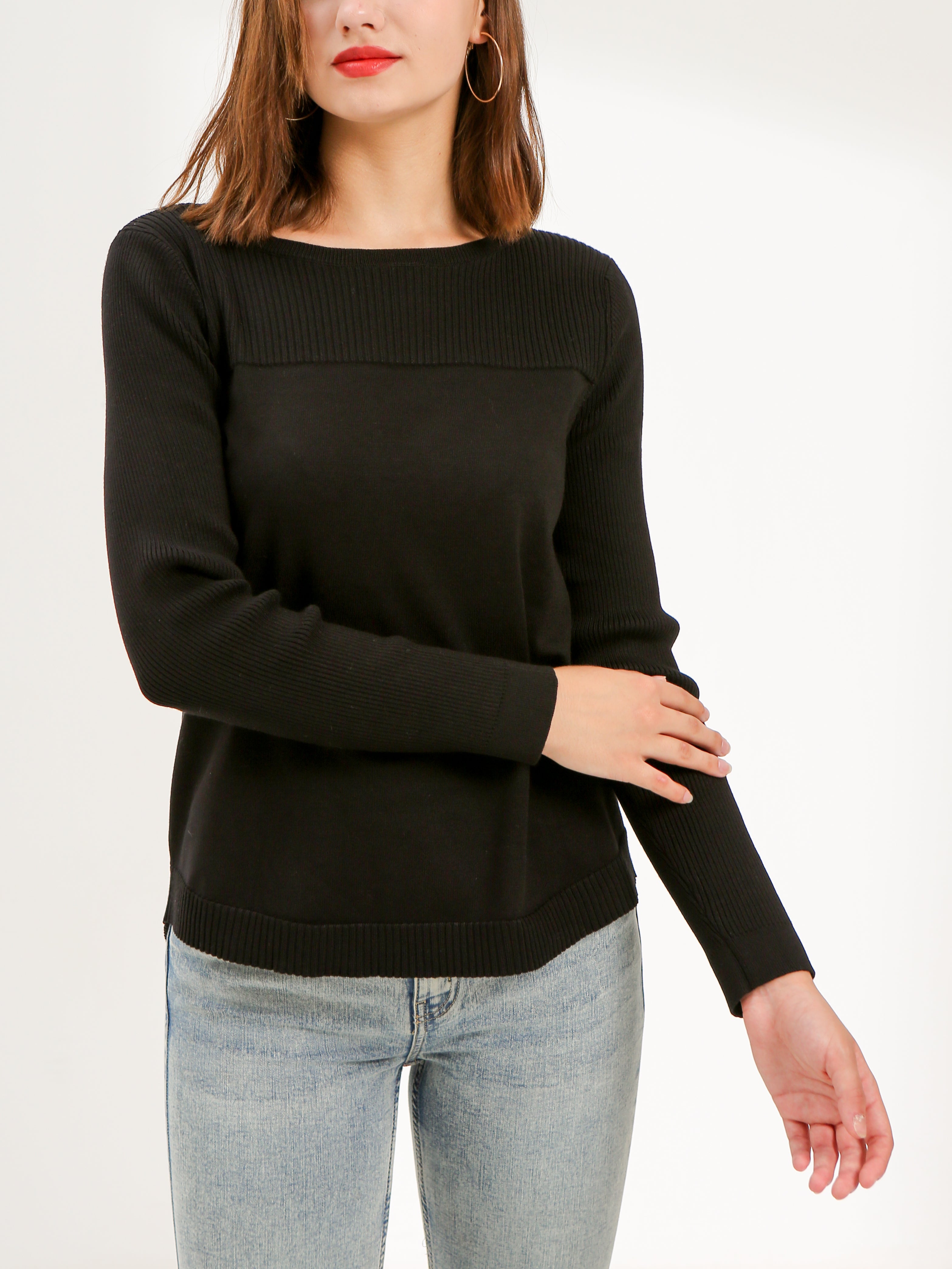 Waythefree Modern Black Sweater