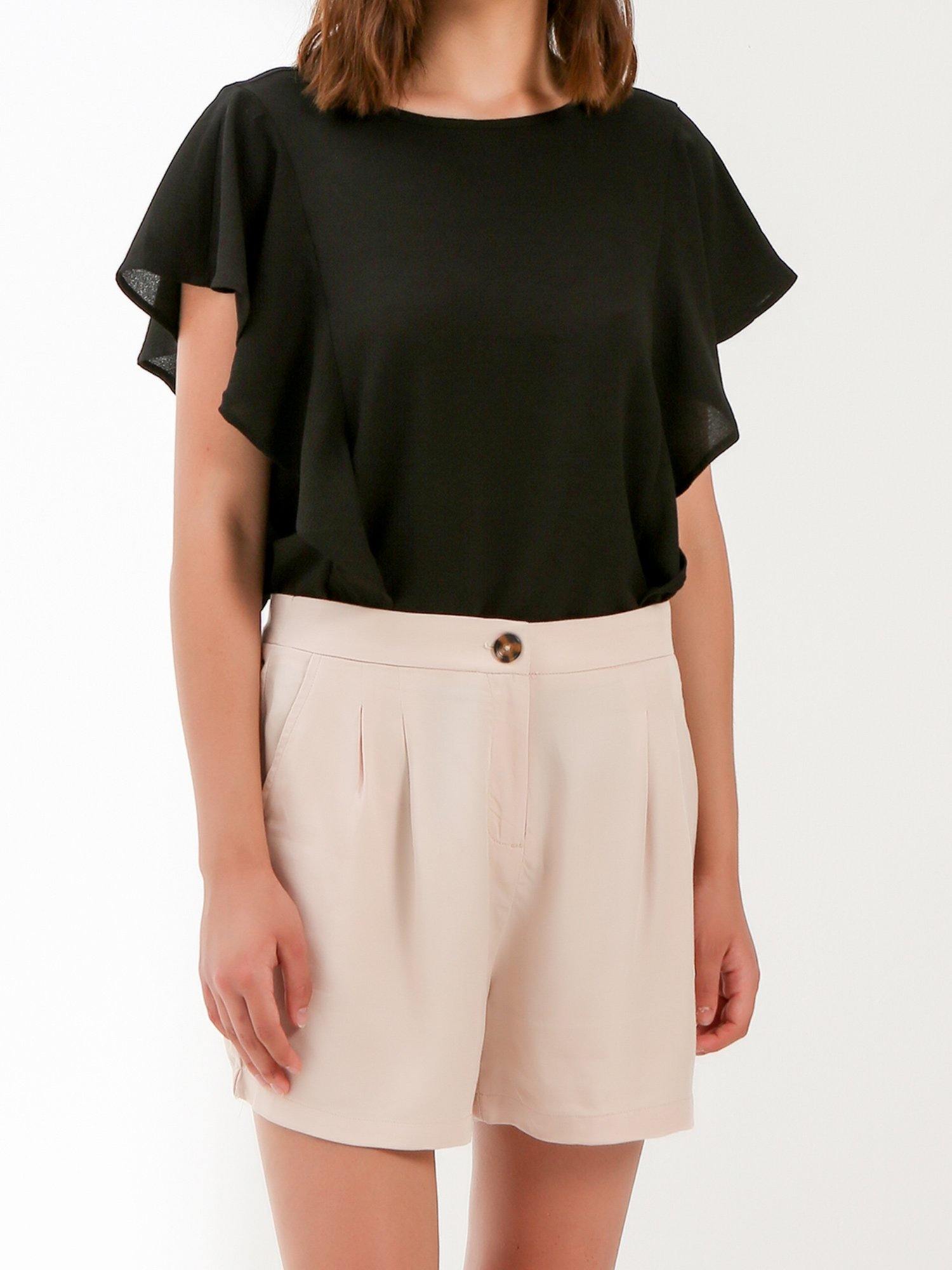 Beige High Rise Shorts - Shopmossrose