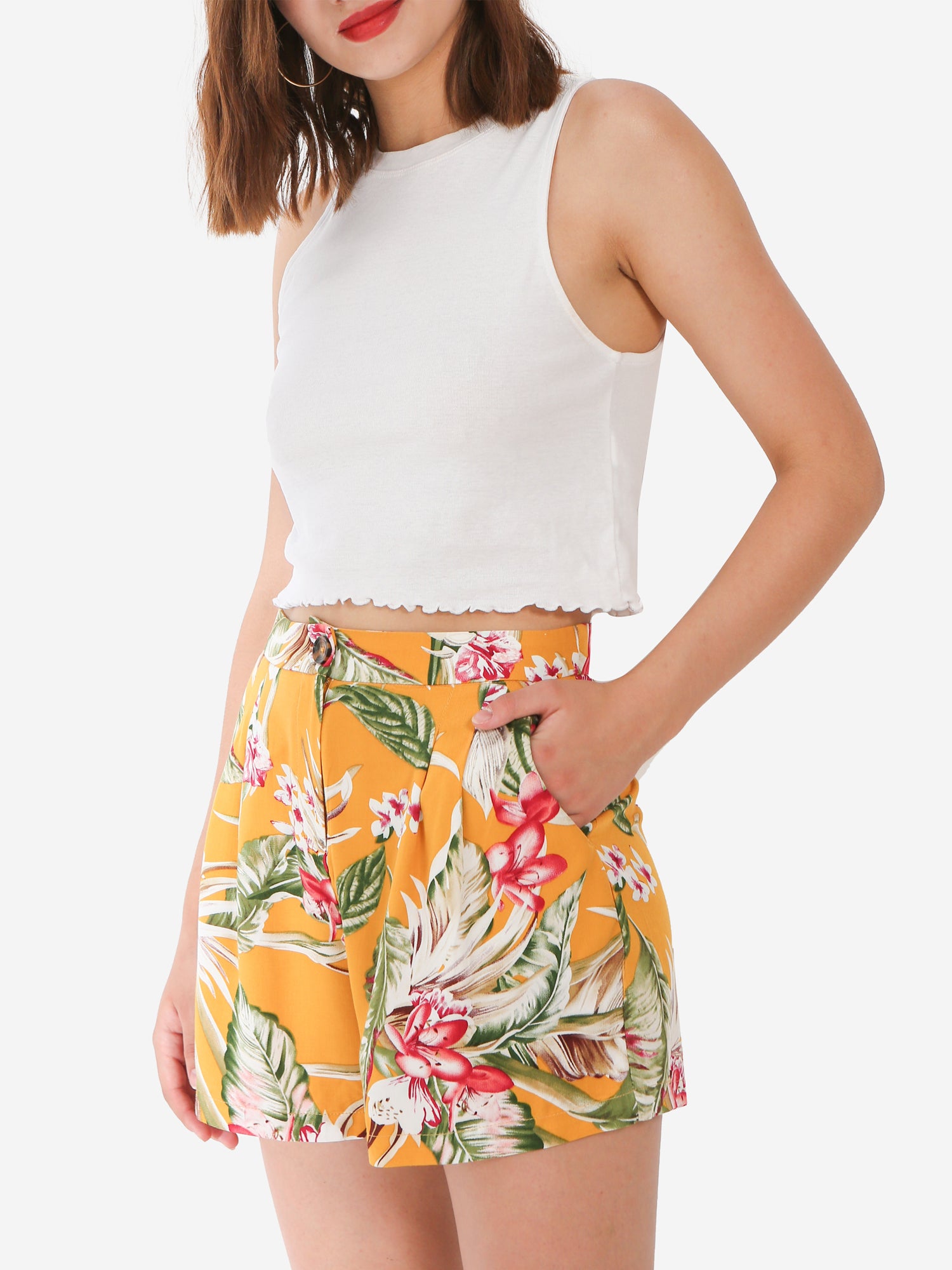 Waythefree Summerland Tropical Print Shorts