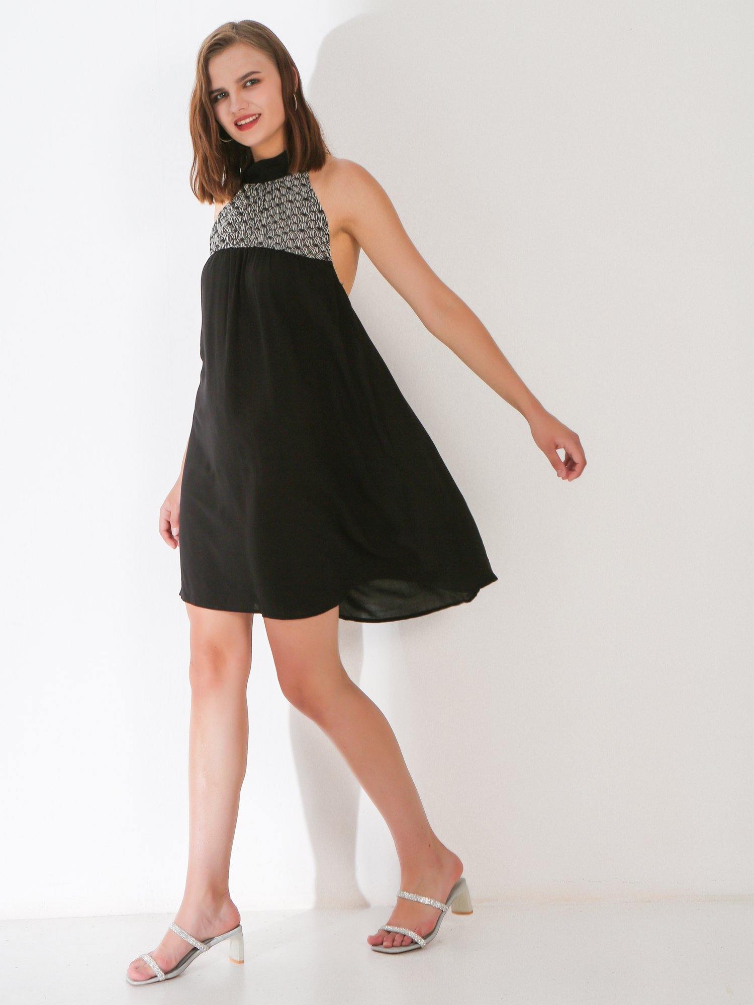 Caroline Halter Mini Dress - Shopmossrose
