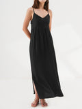 Open Back Maxi Slip Dress