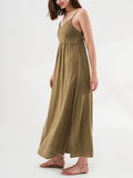 Open Back Maxi Slip Dress